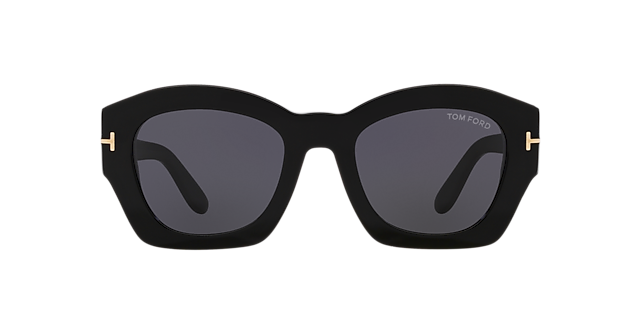 Guilliana Glänzendes Schwarz AcetatSunglass Frames von B24, Vorderansicht