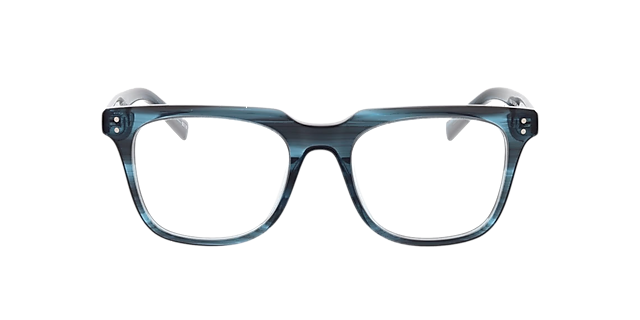 George Blue Horn & Silver AcetatEyeglass Frames von B24, Vorderansicht