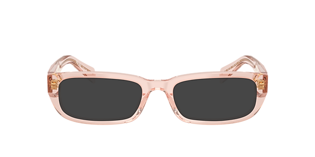 PR B05V Transparent Peach AcetaatEyeglass Frames van B24, met getinte lenzen