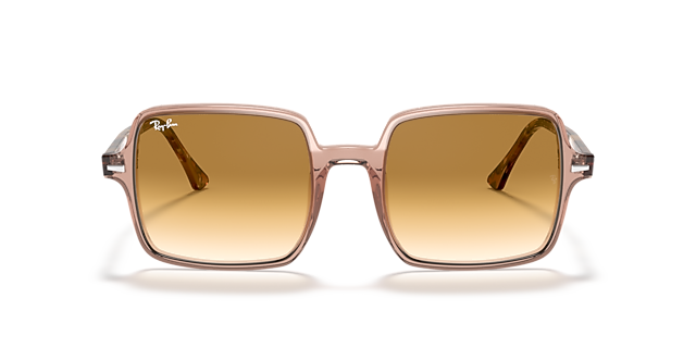 RB1973 Transparant bruin AcetaatSunglass Frames van B24, Vooraanzicht