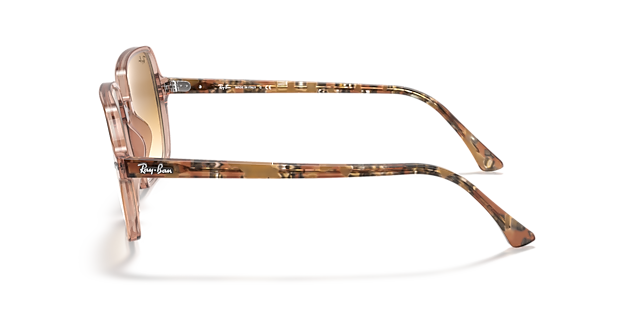 RB1973 Transparant bruin AcetaatSunglass Frames van B24, Zijaanzicht
