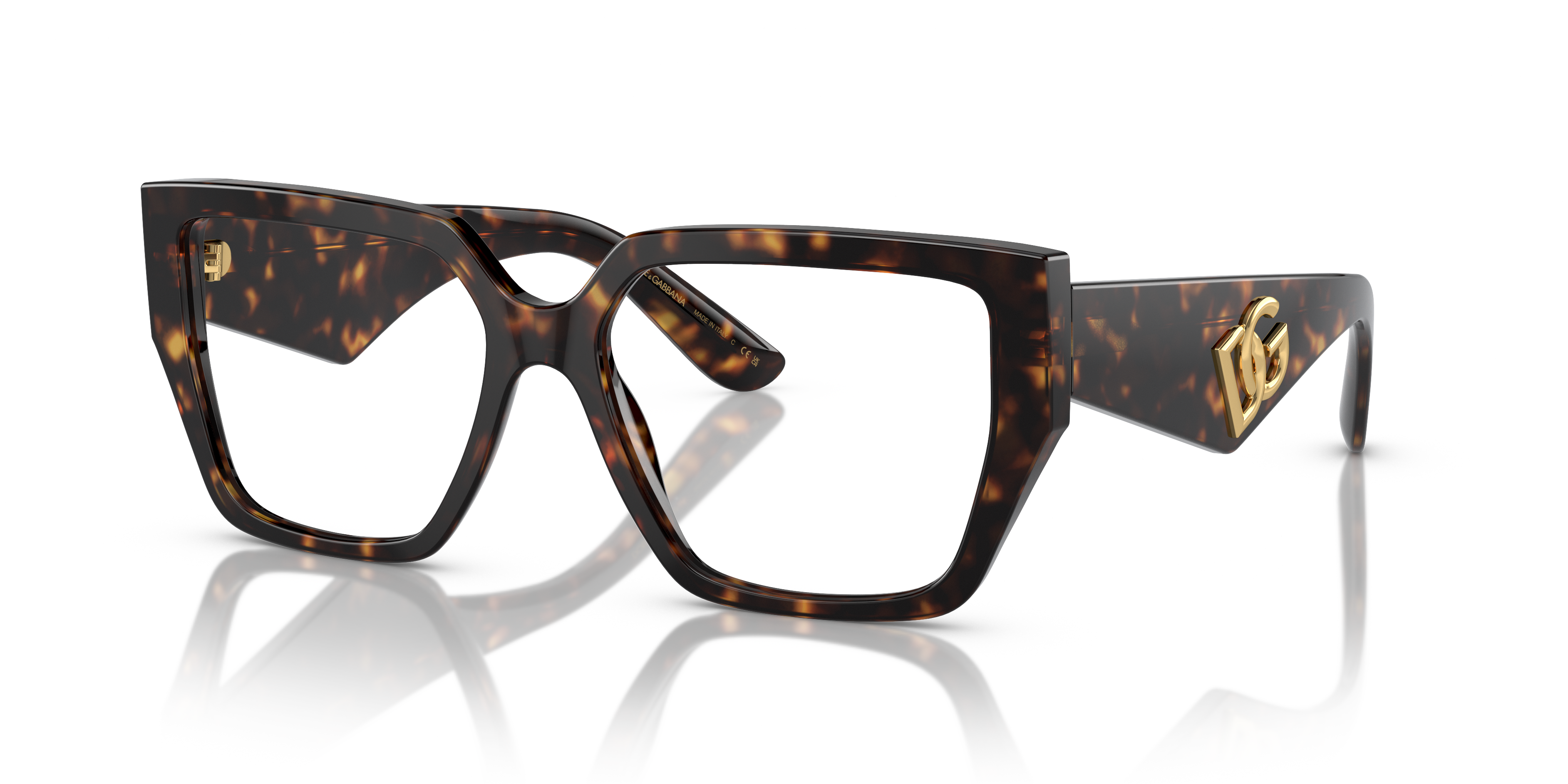 DG3373 Havana AcetaatEyeglass Frames van B24, Hoekweergave