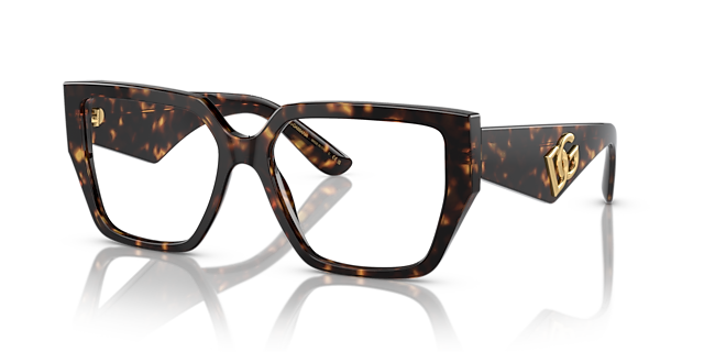 DG3373 Havana AcetaatEyeglass Frames van B24, Hoekweergave