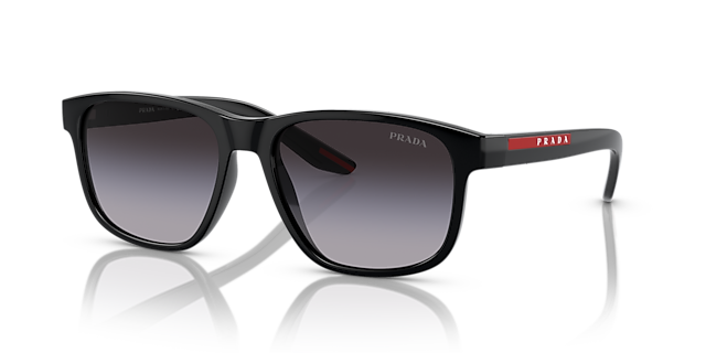 PS 06YS Schwarz KunststoffSunglass Frames von B24, Dreiviertelansicht