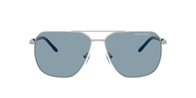 AX2057S Matte Silver MetaalSunglass Frames van B24, met getinte lenzen
