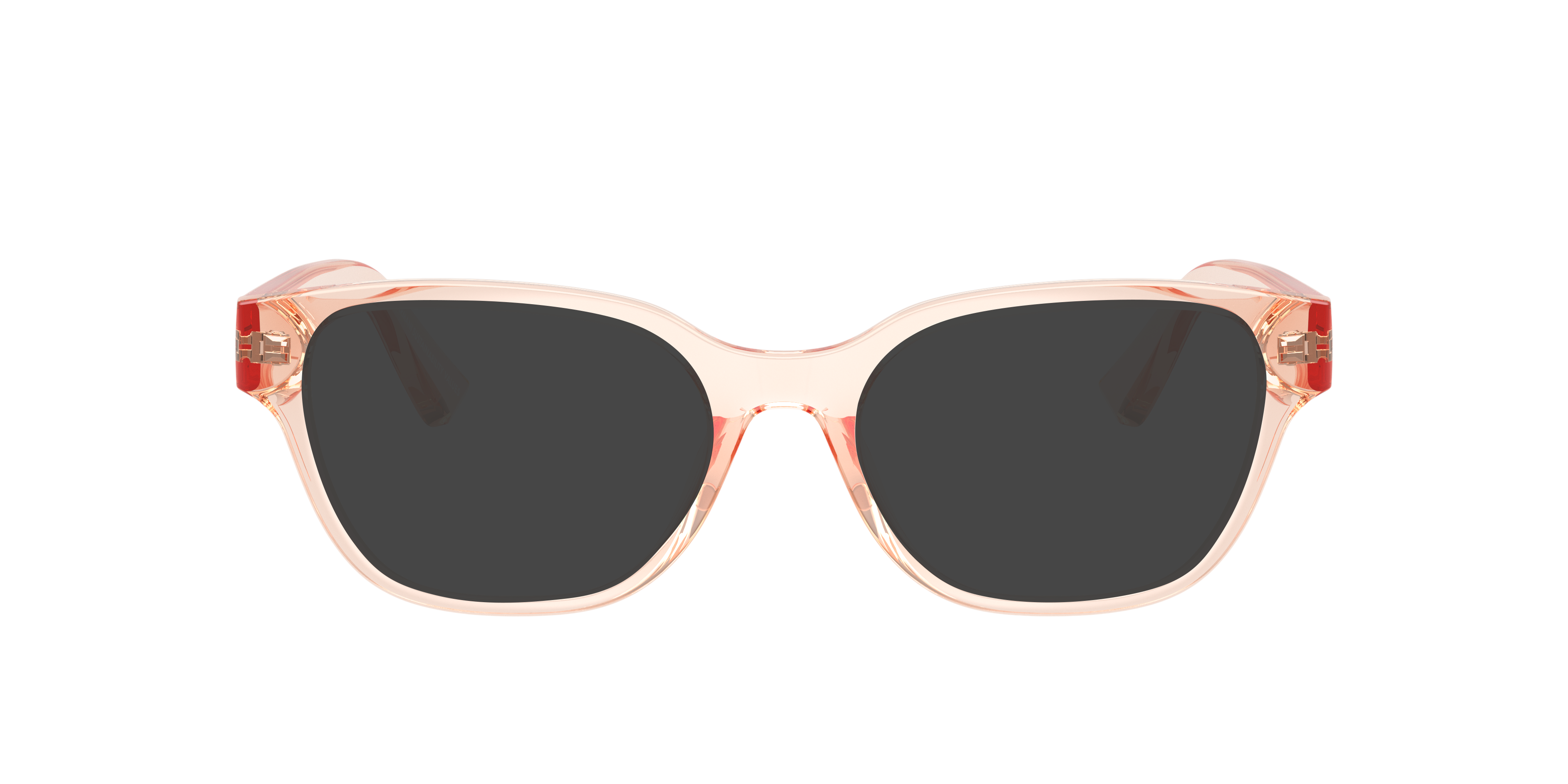 AX3134U Transparent Peach KunststofEyeglass Frames van B24, met getinte lenzen