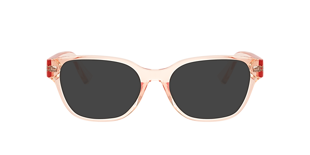 AX3134U Transparent Peach KunststofEyeglass Frames van B24, met getinte lenzen