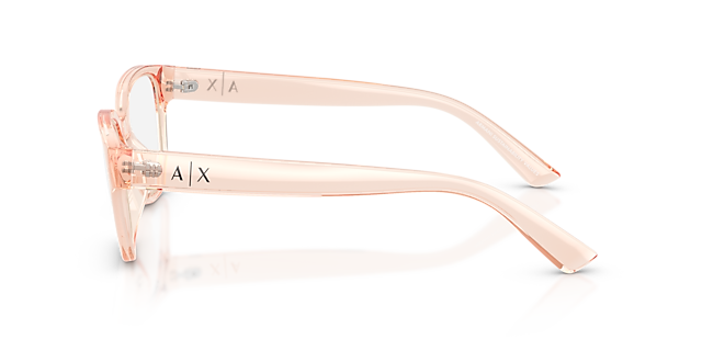 AX3134U Transparent Peach KunststofEyeglass Frames van B24, Zijaanzicht