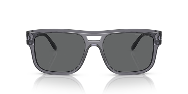 EA4197 Transparant grijs AcetaatSunglass Frames van B24, Vooraanzicht