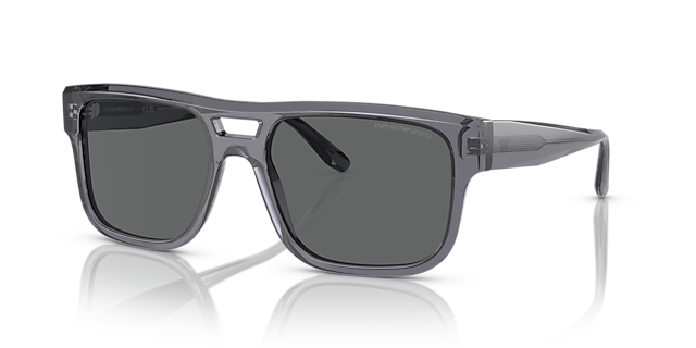 EA4197 Transparant grijs AcetaatSunglass Frames van B24, Hoekweergave