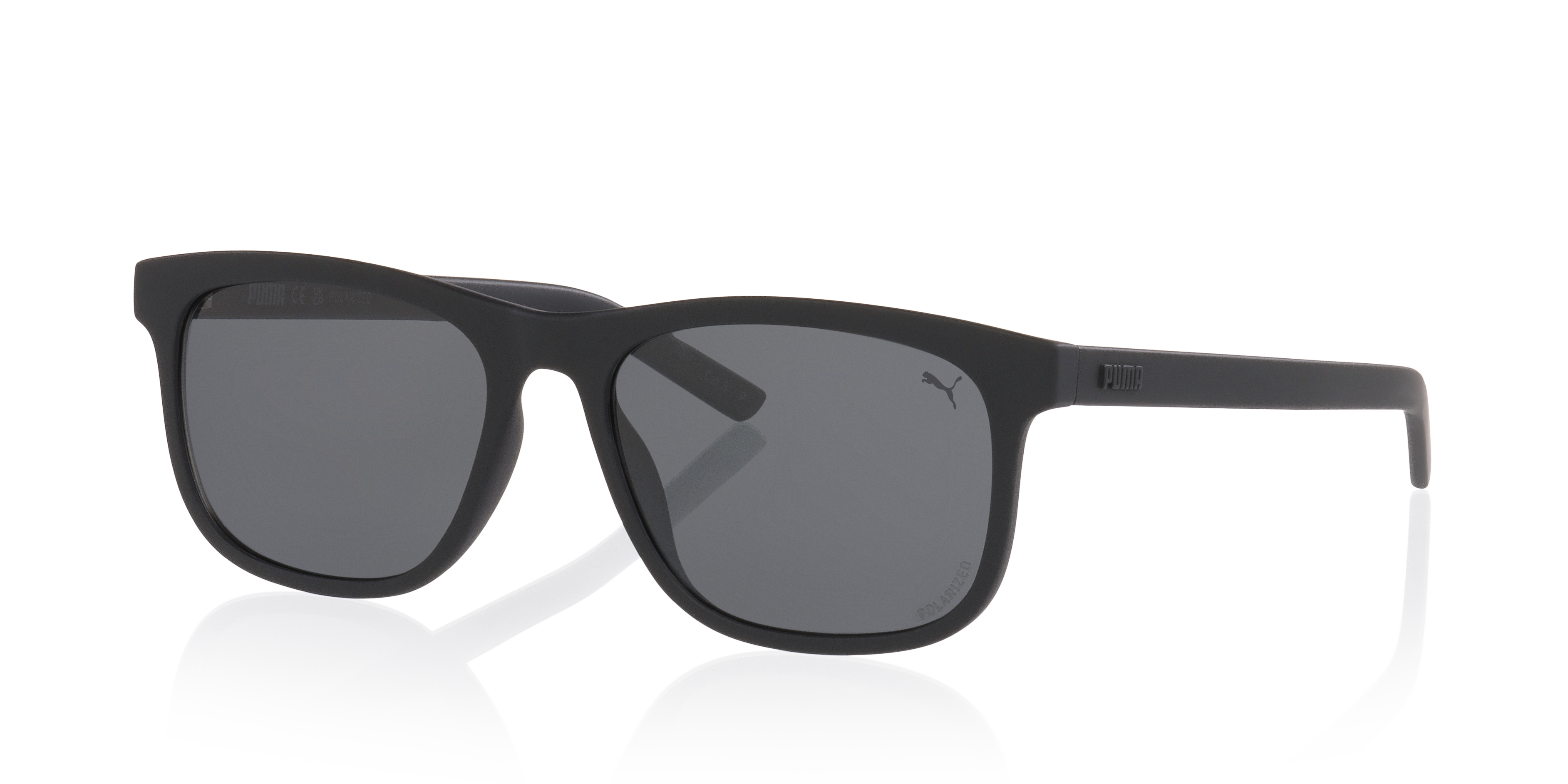 PU0515S Zwart KunststofSunglass Frames van B24, Hoekweergave
