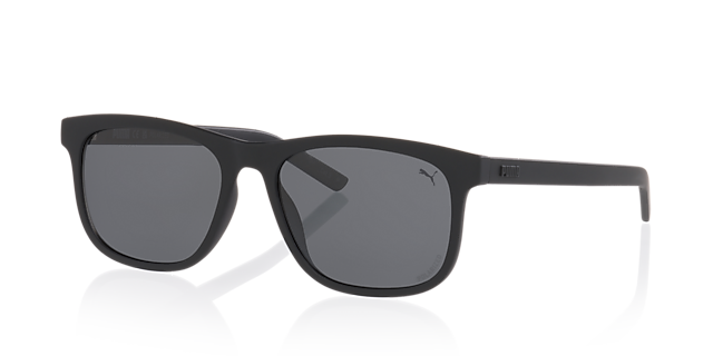 PU0515S Zwart KunststofSunglass Frames van B24, Hoekweergave
