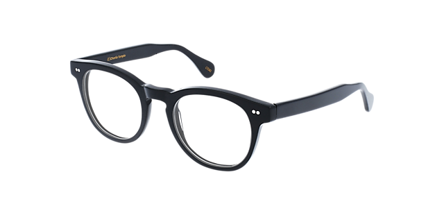 The Sheer Jet Black AcetatEyeglass Frames von B24, Dreiviertelansicht