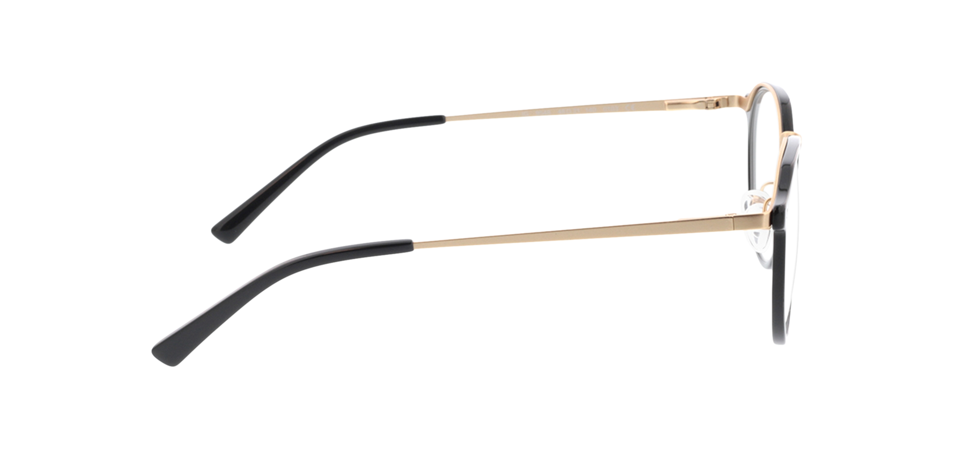 Juno Zwart AcetaatEyeglass Frames van B24, Zijaanzicht