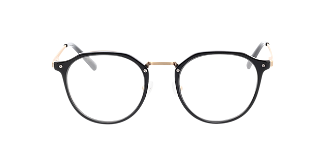 Juno Schwarz AcetatEyeglass Frames von B24, Vorderansicht