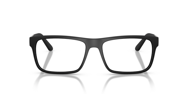 AR7042 Zwart rubber KunststofEyeglass Frames van B24, Vooraanzicht