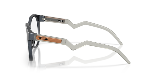 HSTN Forge Collection Mat blauw staal KunststofEyeglass Frames van B24, Zijaanzicht