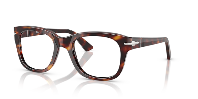 PO3372V Havana AcetaatEyeglass Frames van B24, Hoekweergave