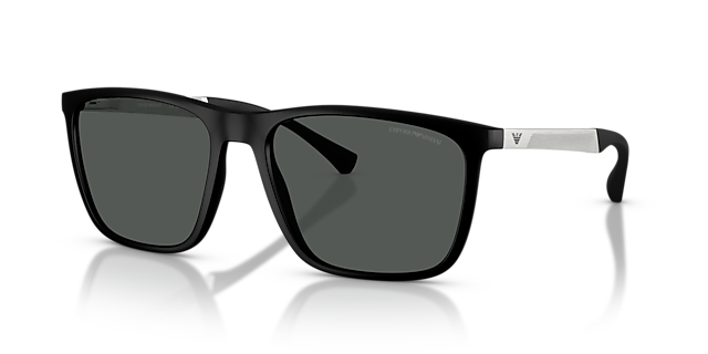 EA4150 Rubber zwart KunststofSunglass Frames van B24, Hoekweergave