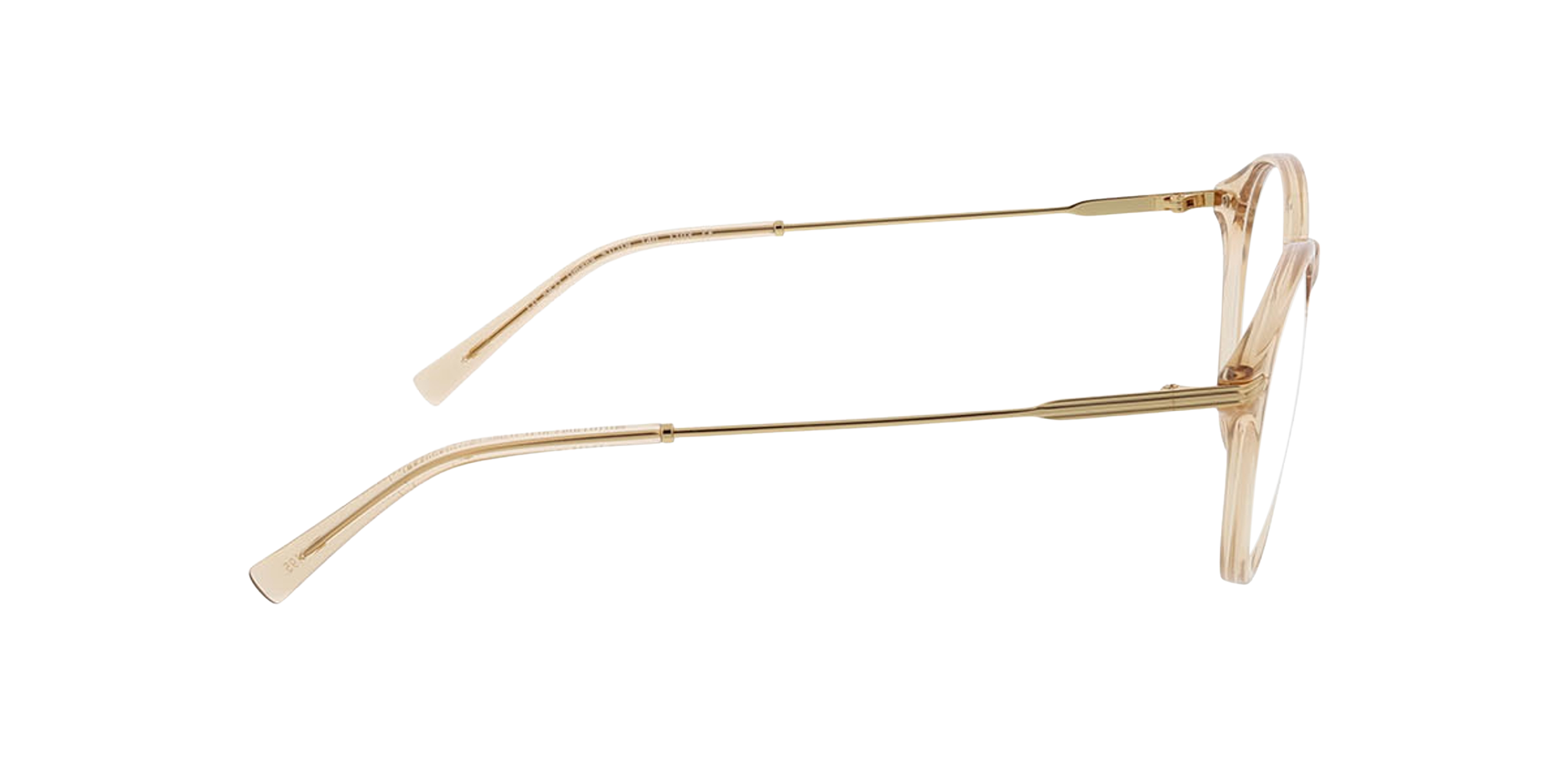 Omaha Kristal nude  &  goud KunststofEyeglass Frames van B24, Zijaanzicht
