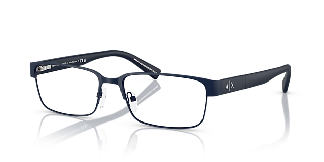 AX1017 Matt Blau MetallEyeglass Frames von B24, Dreiviertelansicht