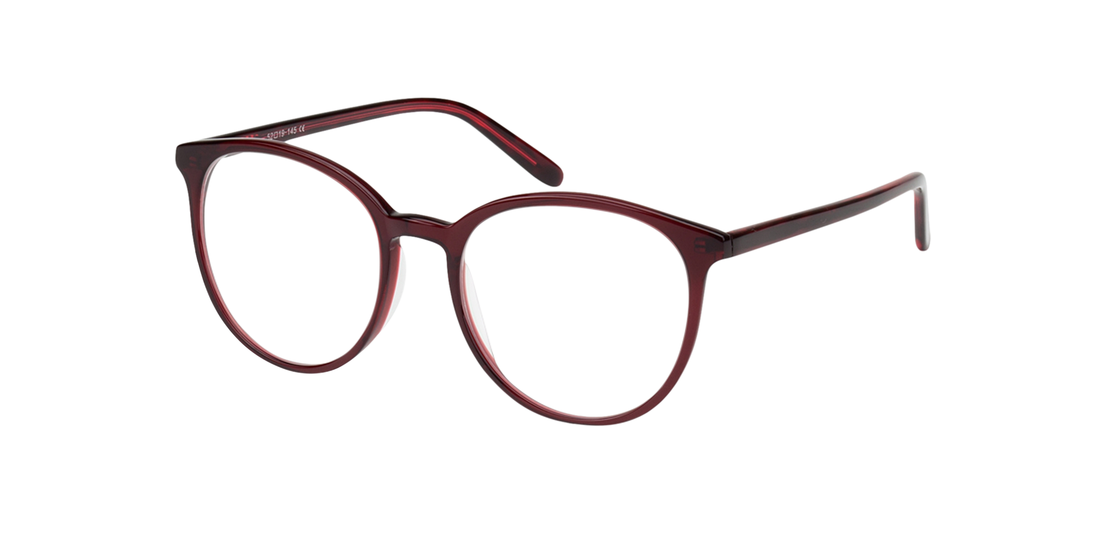 New York Rood AcetaatEyeglass Frames van B24, Hoekweergave