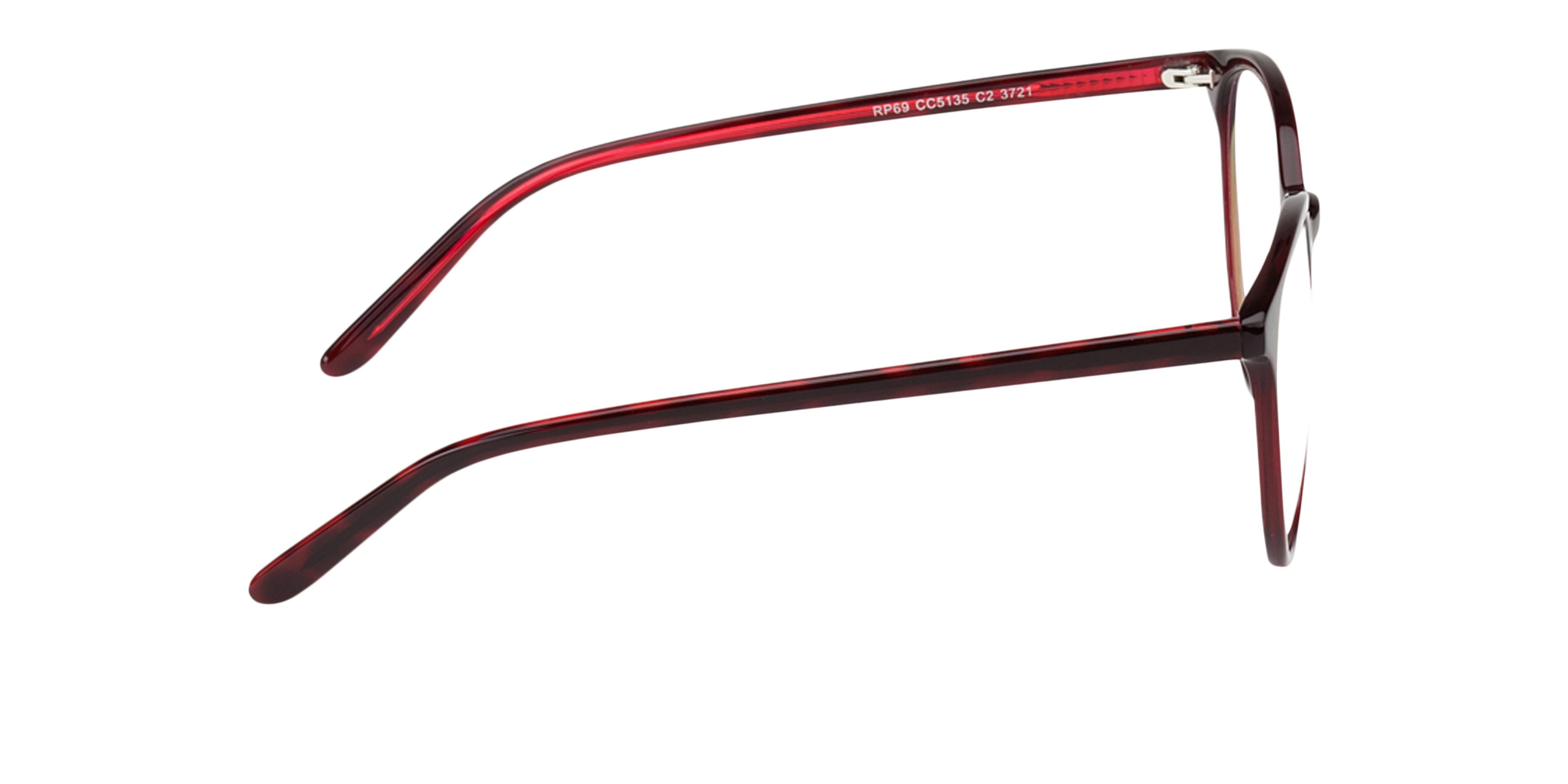 New York Rood AcetaatEyeglass Frames van B24, Zijaanzicht