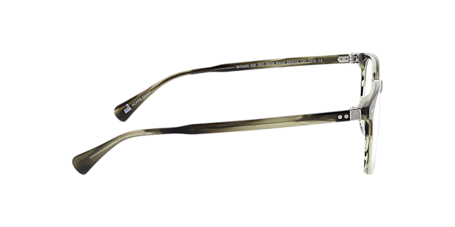 Basel Crystal Green Horn AcetatEyeglass Frames von B24, Seitenansicht