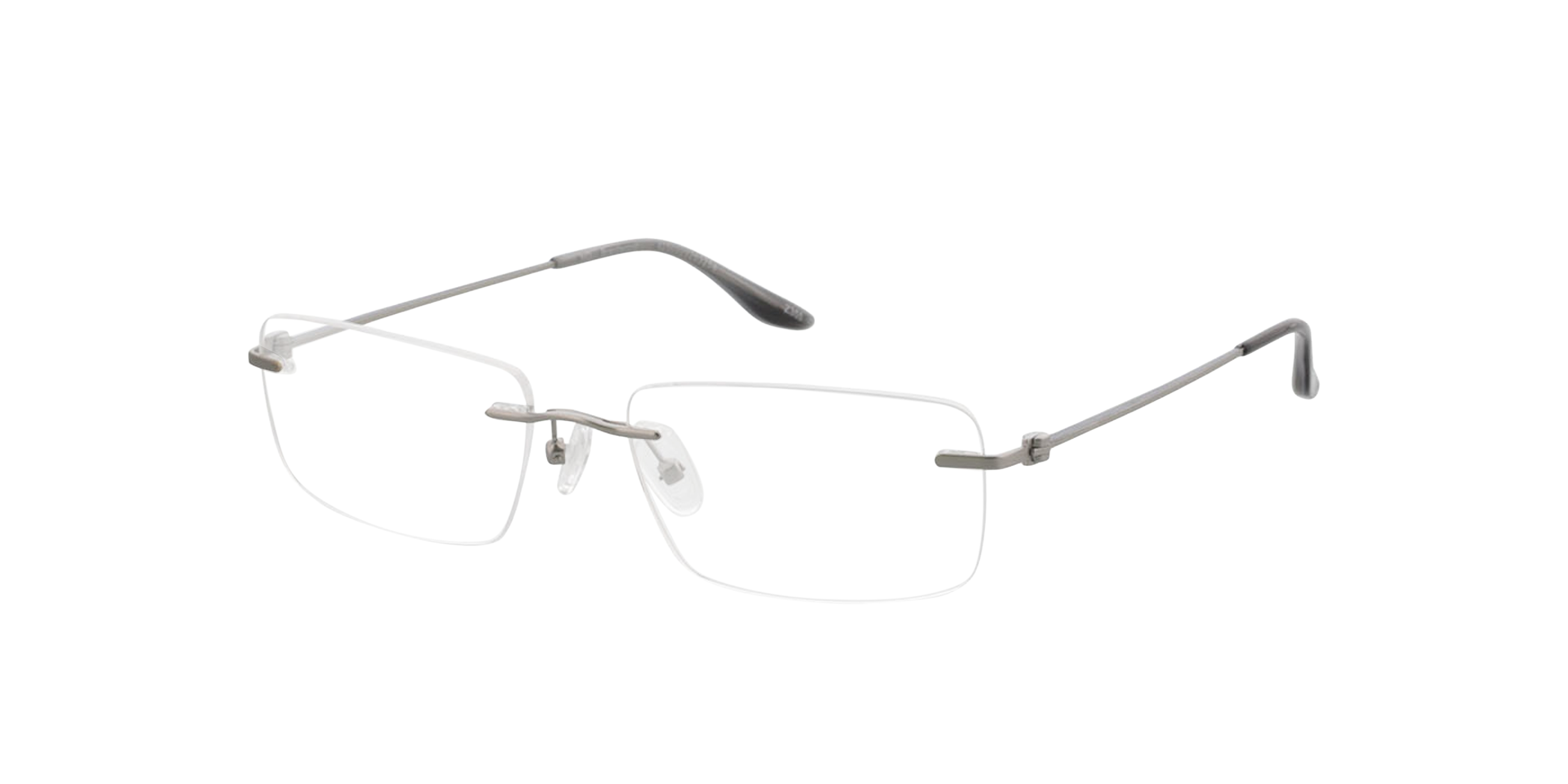 Brentwood Silber matt MetallEyeglass Frames von B24, Dreiviertelansicht