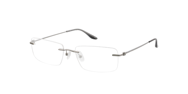 Brentwood Silber matt MetallEyeglass Frames von B24, Dreiviertelansicht