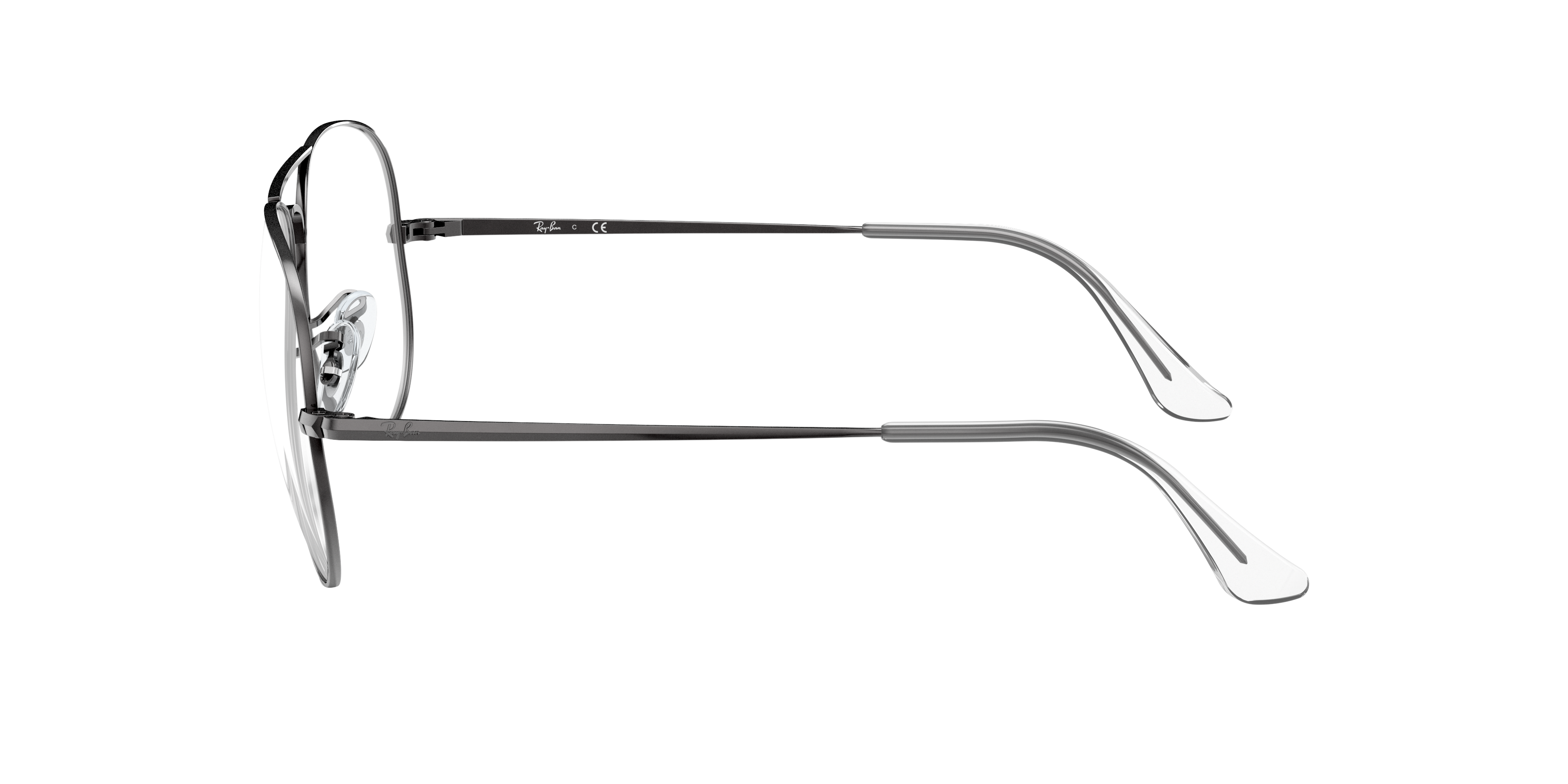 RB6489 Gunmetal MetallEyeglass Frames von B24, Seitenansicht