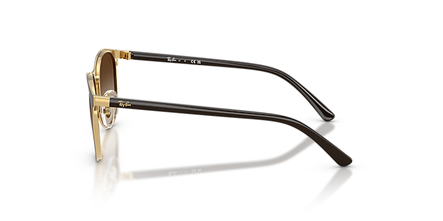 RB9552S Matte Brown On Arista Gold MetallSunglass Frames von B24, Seitenansicht