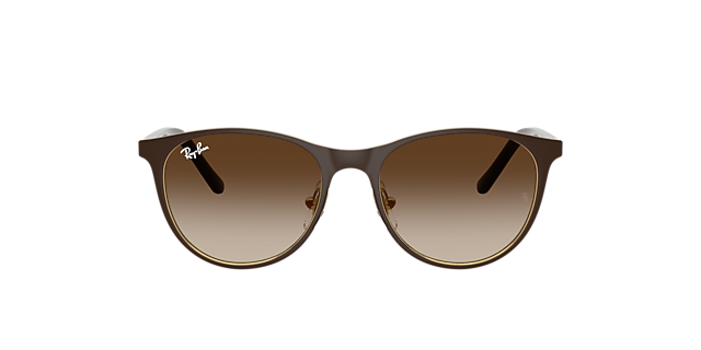 RB9552S Matte Brown On Arista Gold MetallSunglass Frames von B24, mit getönten GlÀsern