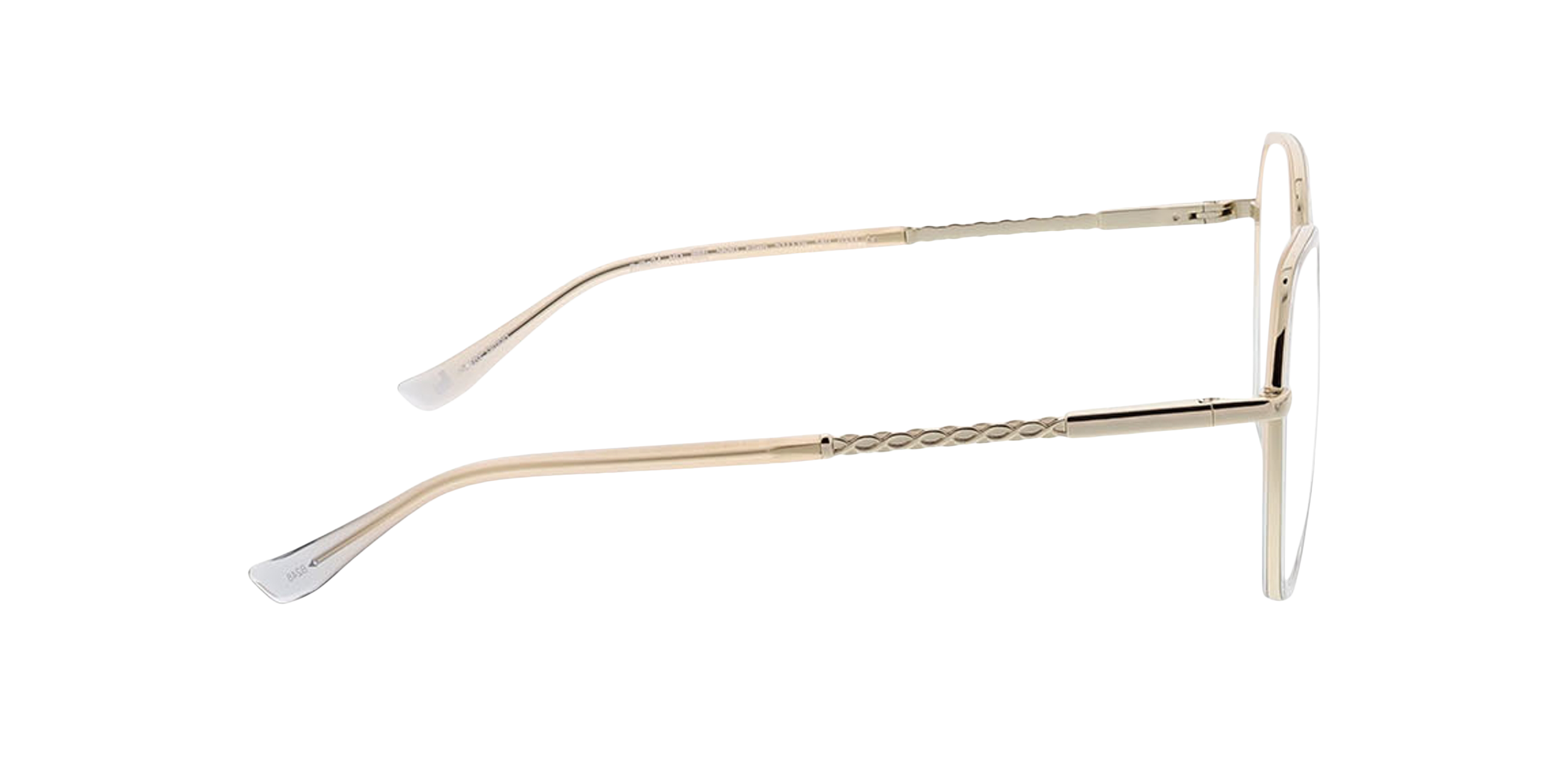 Ellen Gradiënt beige  &  lichtgoud MetaalEyeglass Frames van B24, Zijaanzicht