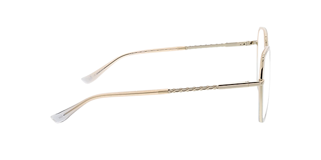 Ellen Gradient Beige  &  Light Gold MetallEyeglass Frames von B24, Seitenansicht