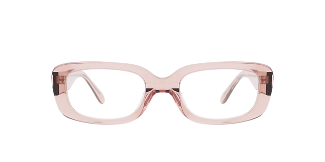 Maddy Crystal Rosewood AcetatEyeglass Frames von B24, Vorderansicht