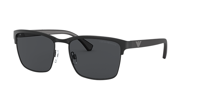 EA2087 Matt Schwarz MetallSunglass Frames von B24, Dreiviertelansicht