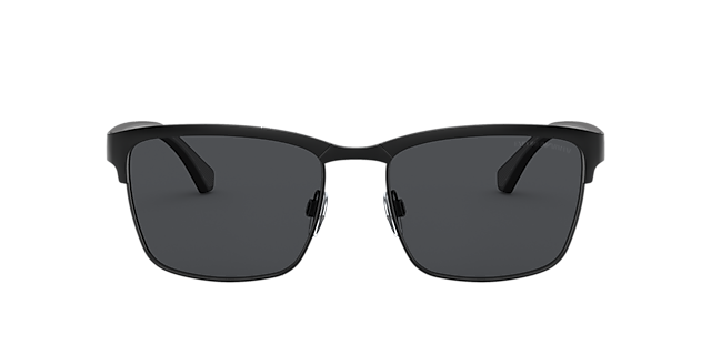 EA2087 Matt Schwarz MetallSunglass Frames von B24, Vorderansicht