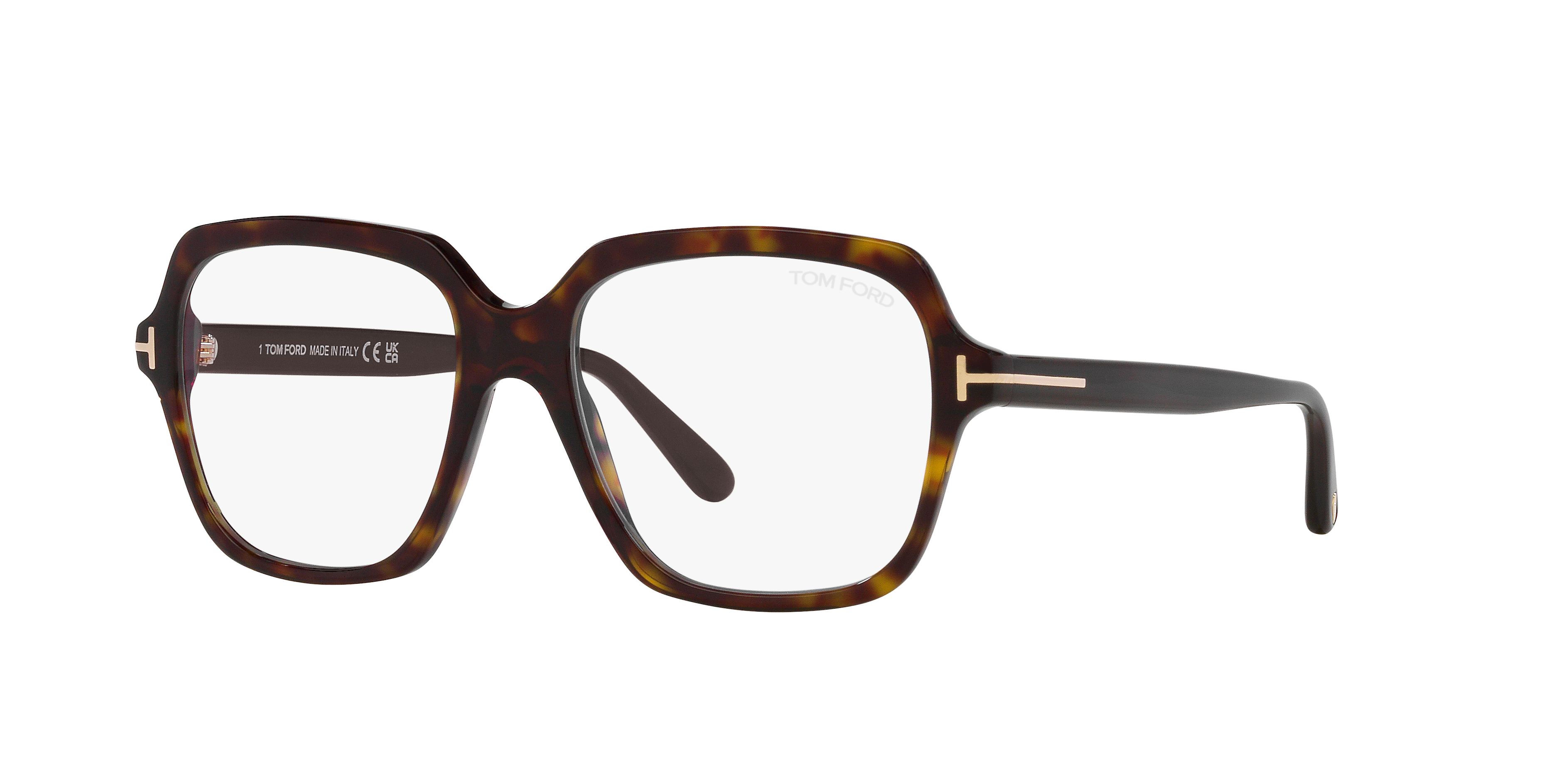 FT5908-B Tortoise Black AcetaatEyeglass Frames van B24, Hoekweergave
