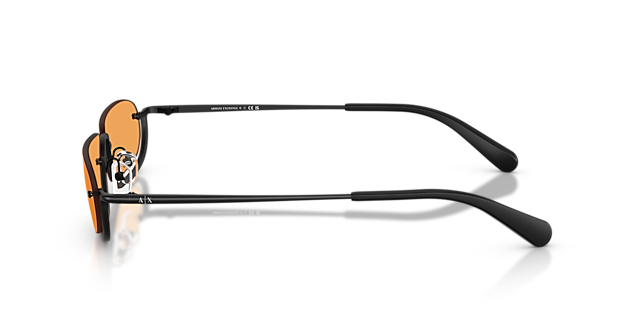 AX2058S Matzwart MetaalSunglass Frames van B24, Zijaanzicht