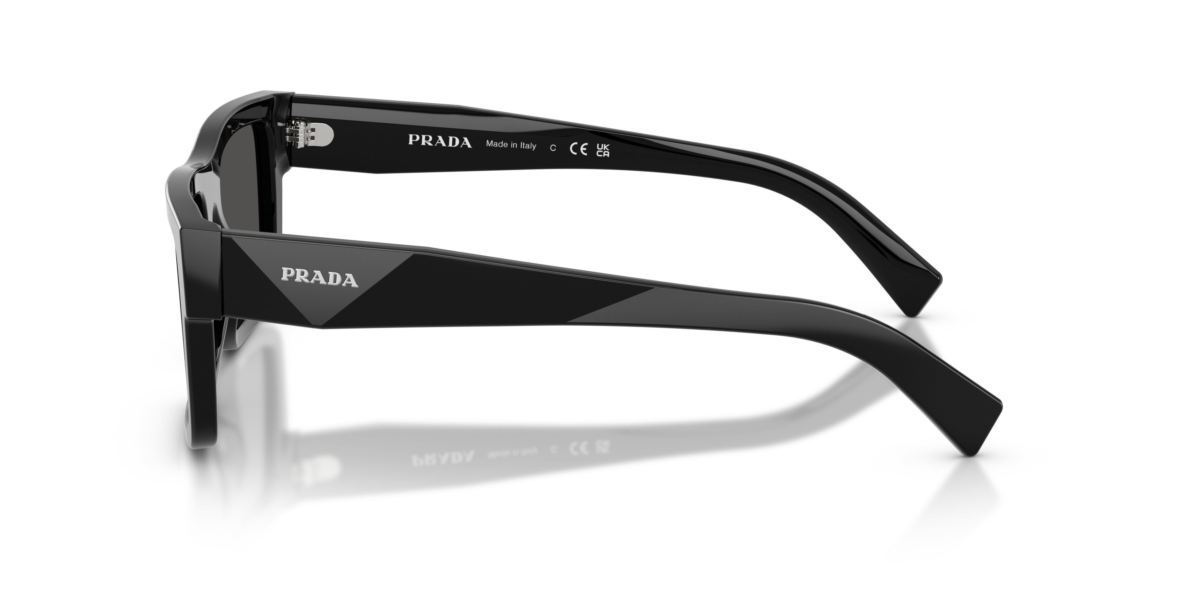 PR 19WS Schwarz AcetatSunglass Frames von B24, Seitenansicht