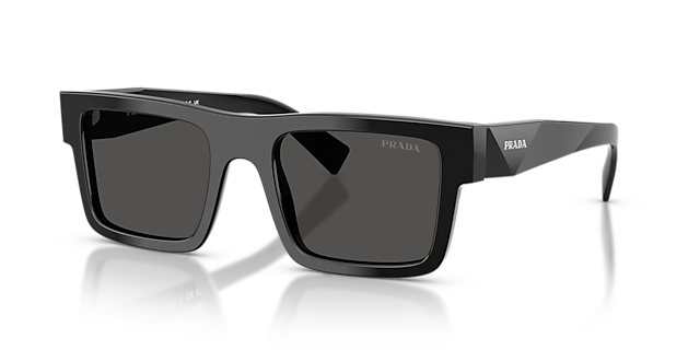 PR 19WS Schwarz AcetatSunglass Frames von B24, Dreiviertelansicht