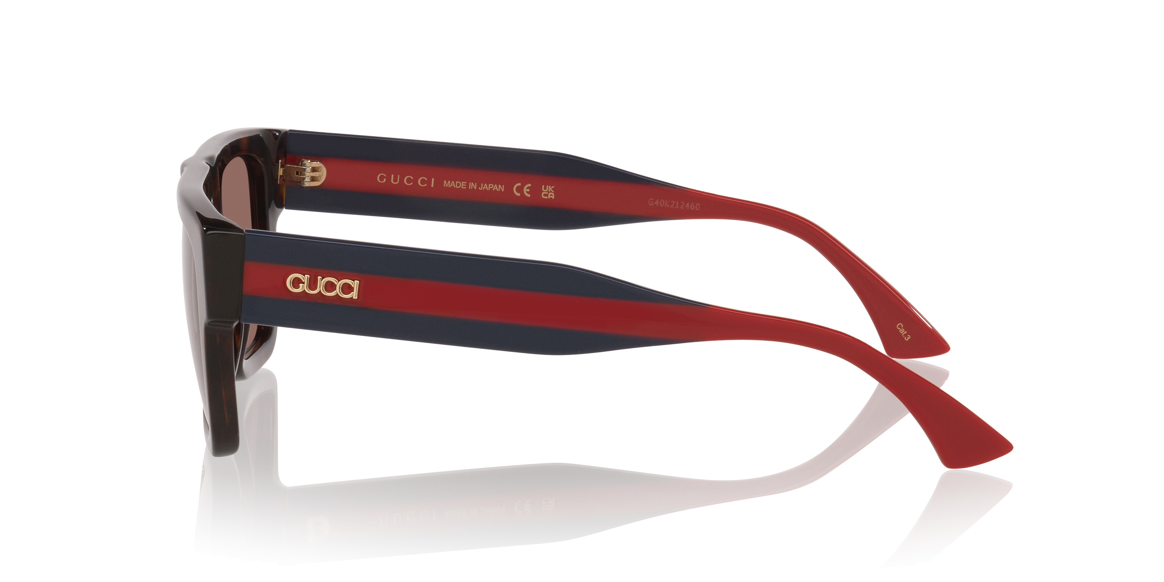 GG1868S Tortoise AcetaatSunglass Frames van B24, Zijaanzicht