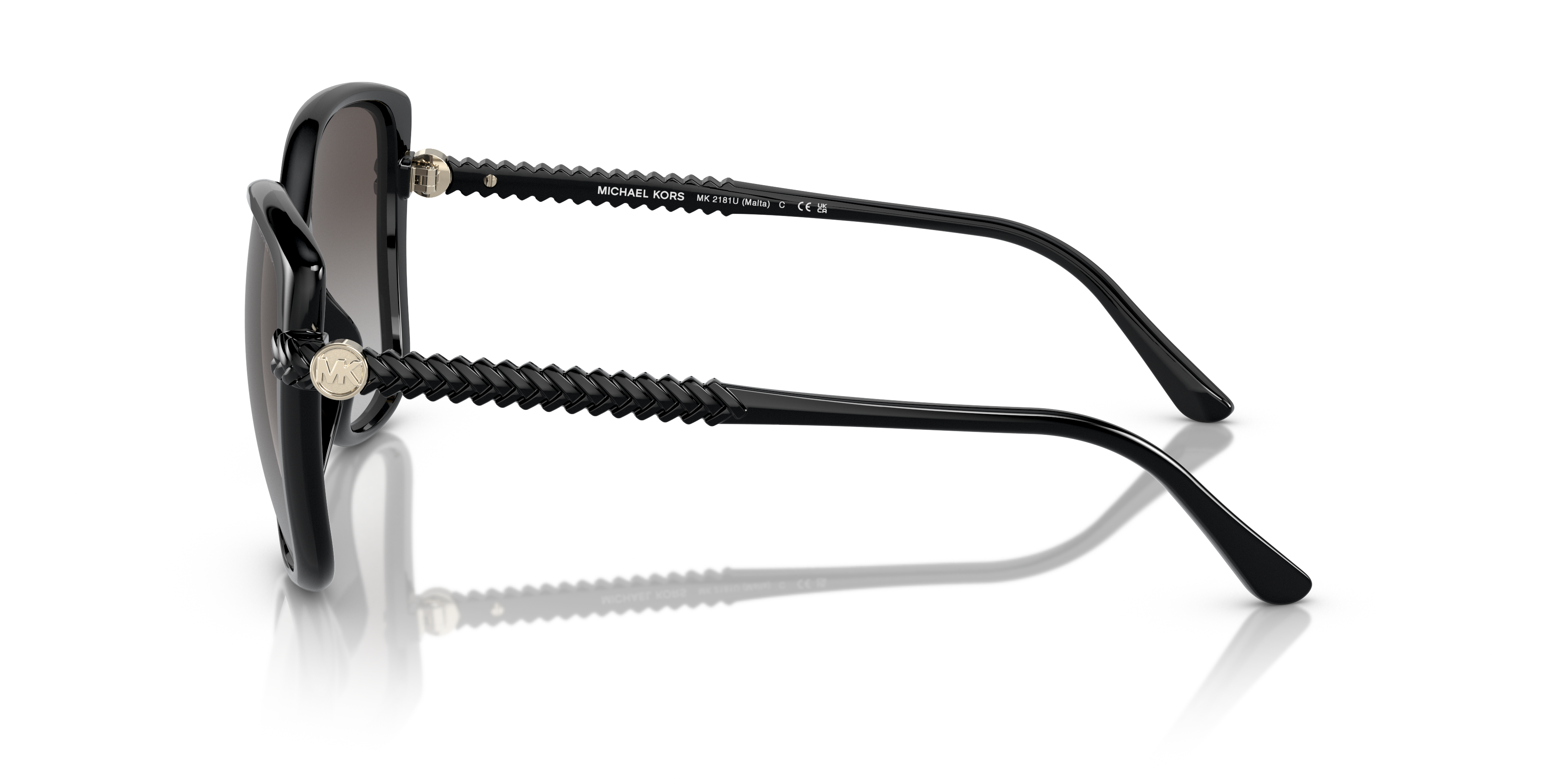 MK2181U Schwarz KunststoffSunglass Frames von B24, Seitenansicht