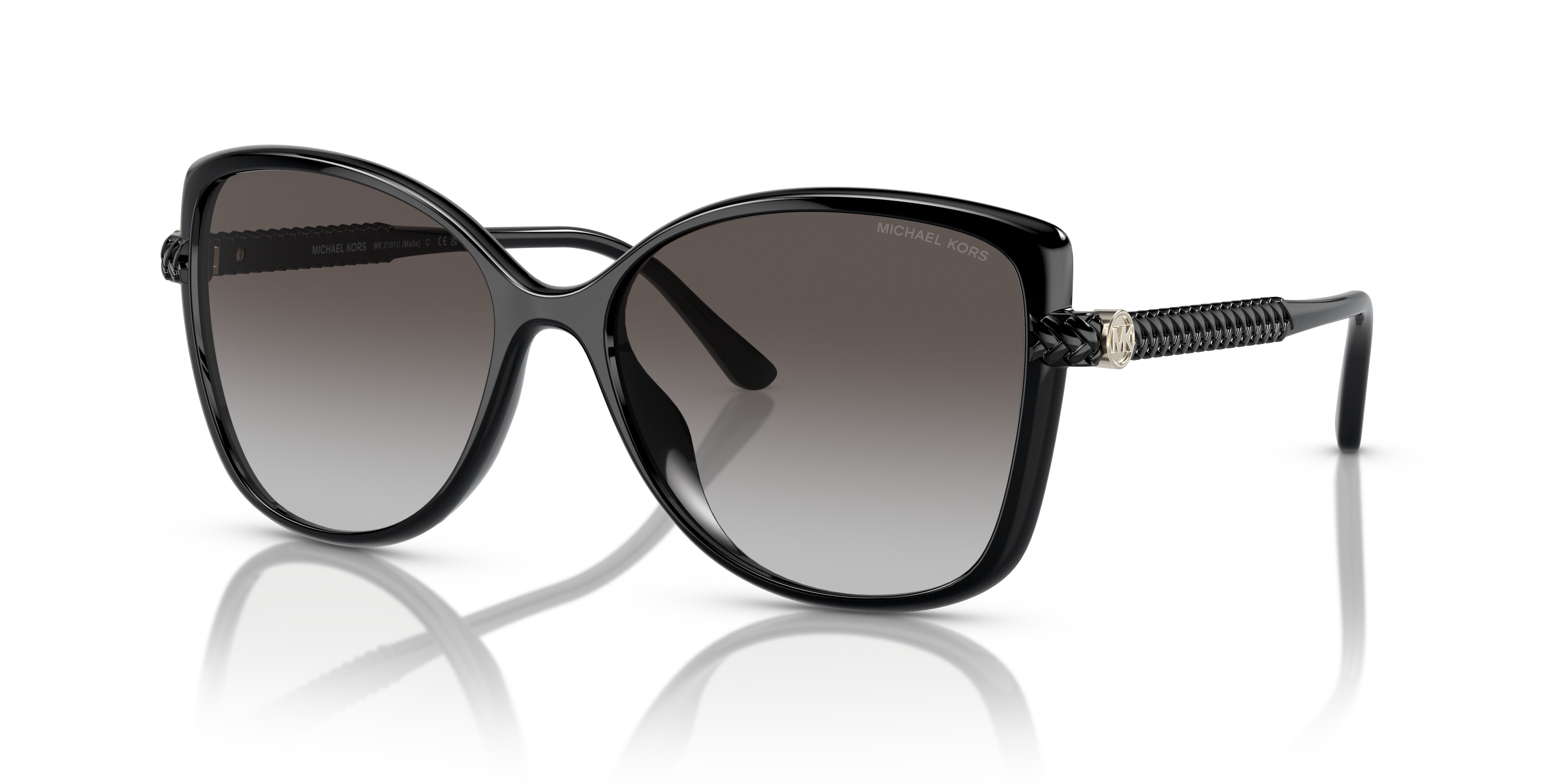 MK2181U Schwarz KunststoffSunglass Frames von B24, Dreiviertelansicht