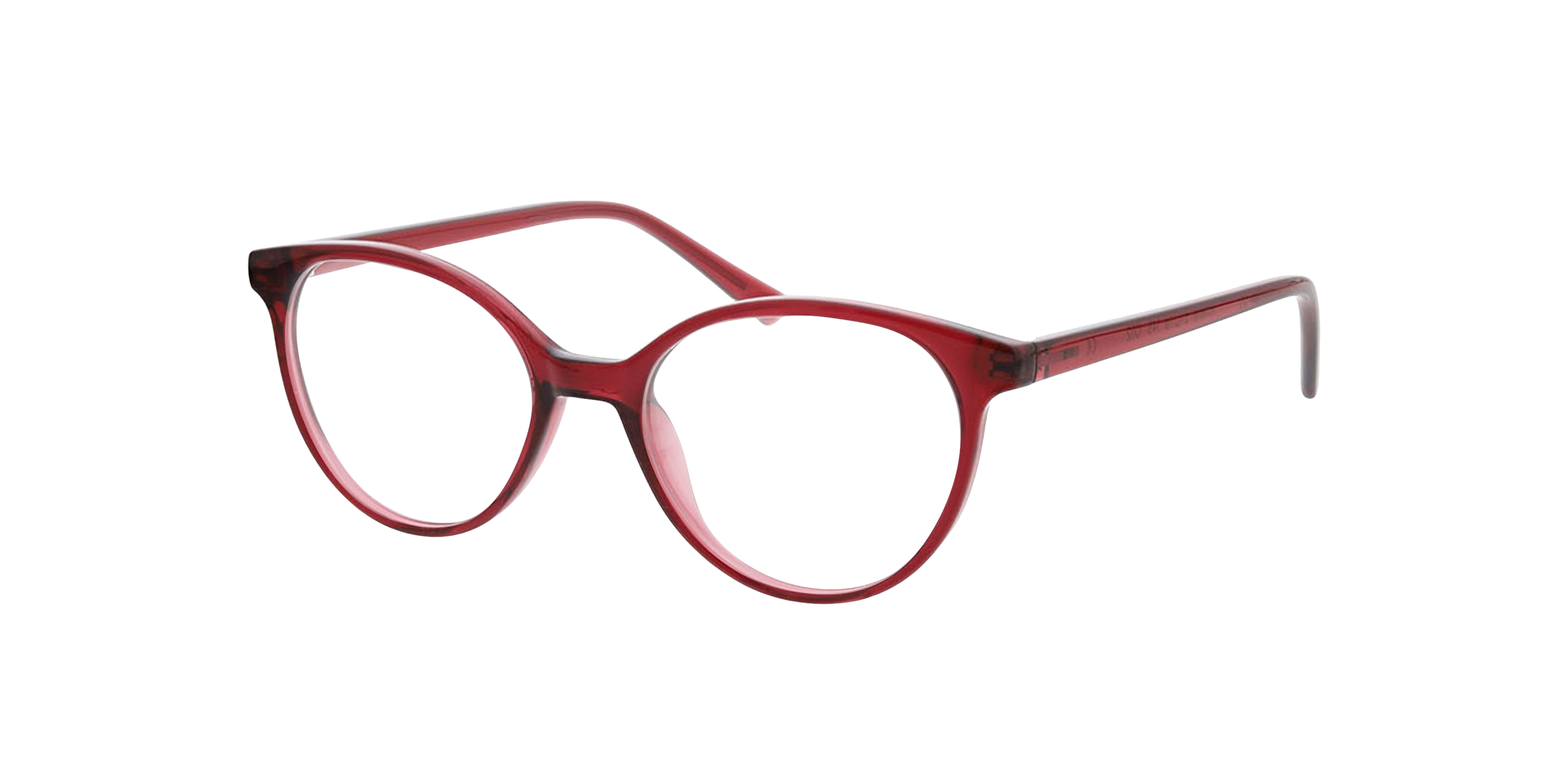 Amelie Melkachtig bordeaux KunststofEyeglass Frames van B24, Hoekweergave