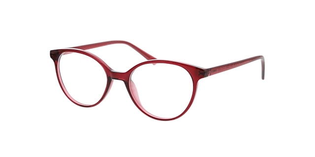 Amelie Melkachtig bordeaux KunststofEyeglass Frames van B24, Hoekweergave