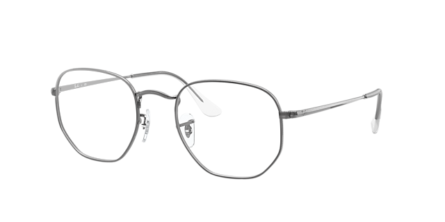 RB6448 Staalgrijs MetaalEyeglass Frames van B24, Hoekweergave