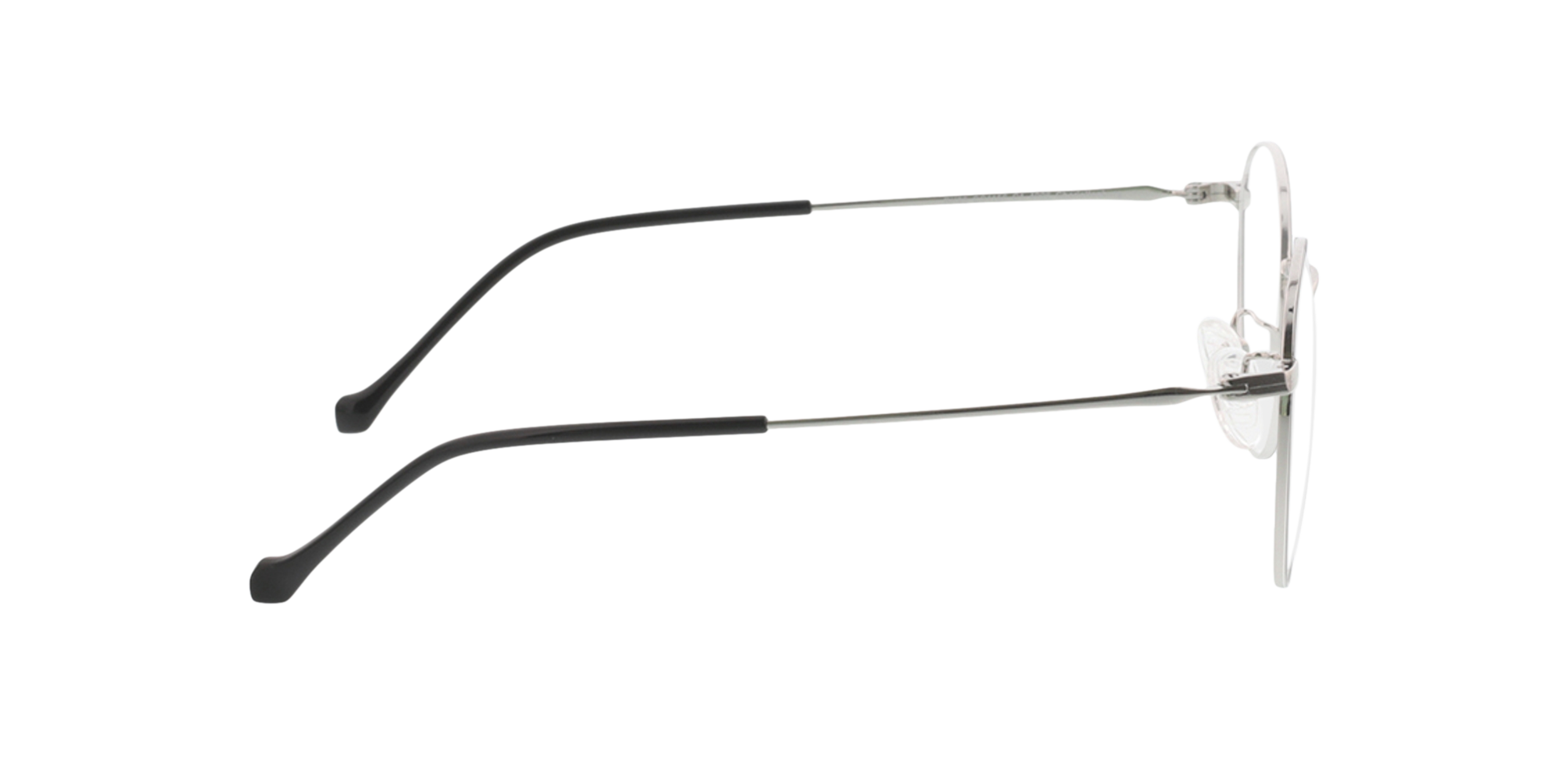 Charlottenburg Zwart & Zilver MetaalEyeglass Frames van B24, Zijaanzicht
