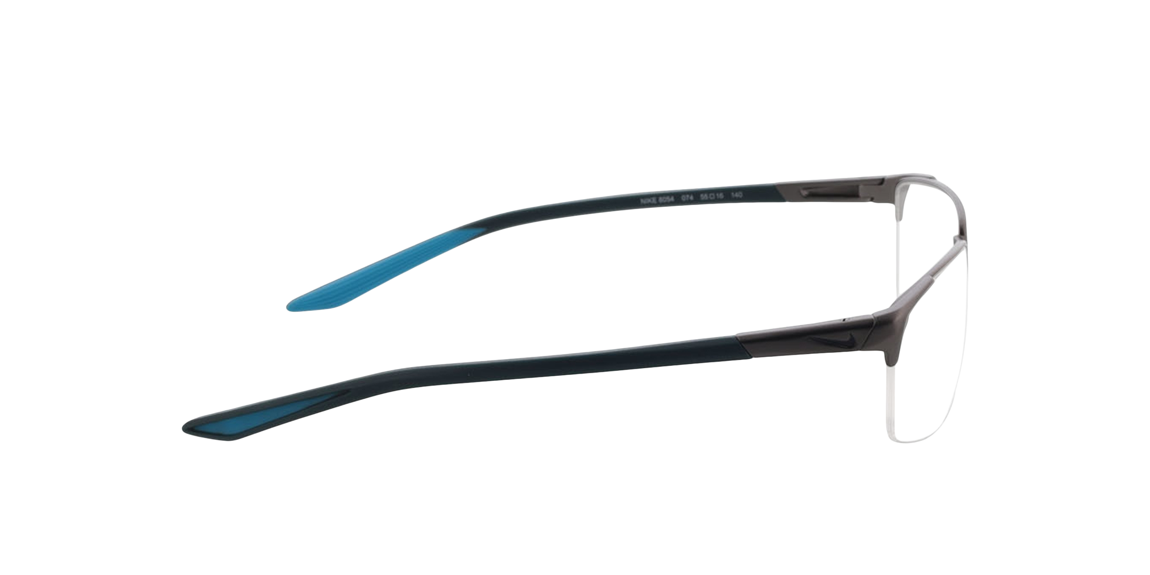 NIKE 8054 Staalgrijs MetaalEyeglass Frames van B24, Zijaanzicht